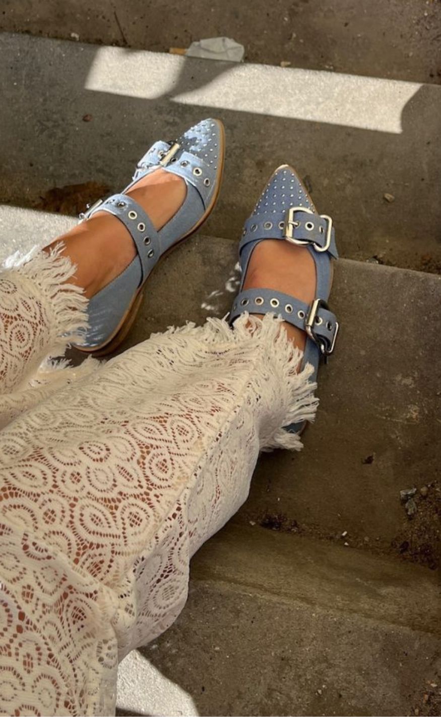 Copenhagen Shoes Ballerinaer Future Vibes Blue Denim