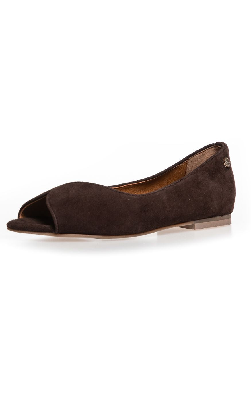 Copenhagen Shoes Ballerinaer Like   Melody Plain Dark Brown