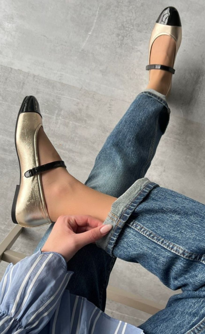 Copenhagen Shoes Ballerinaer Love For   Reason Gold