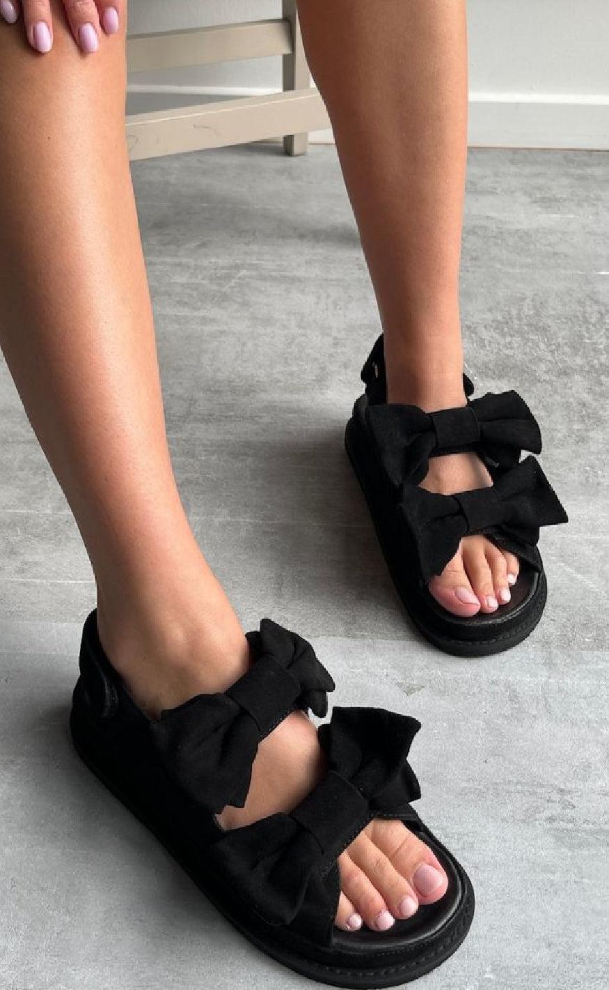 Copenhagen Shoes Sandal Come To Me Suede Black