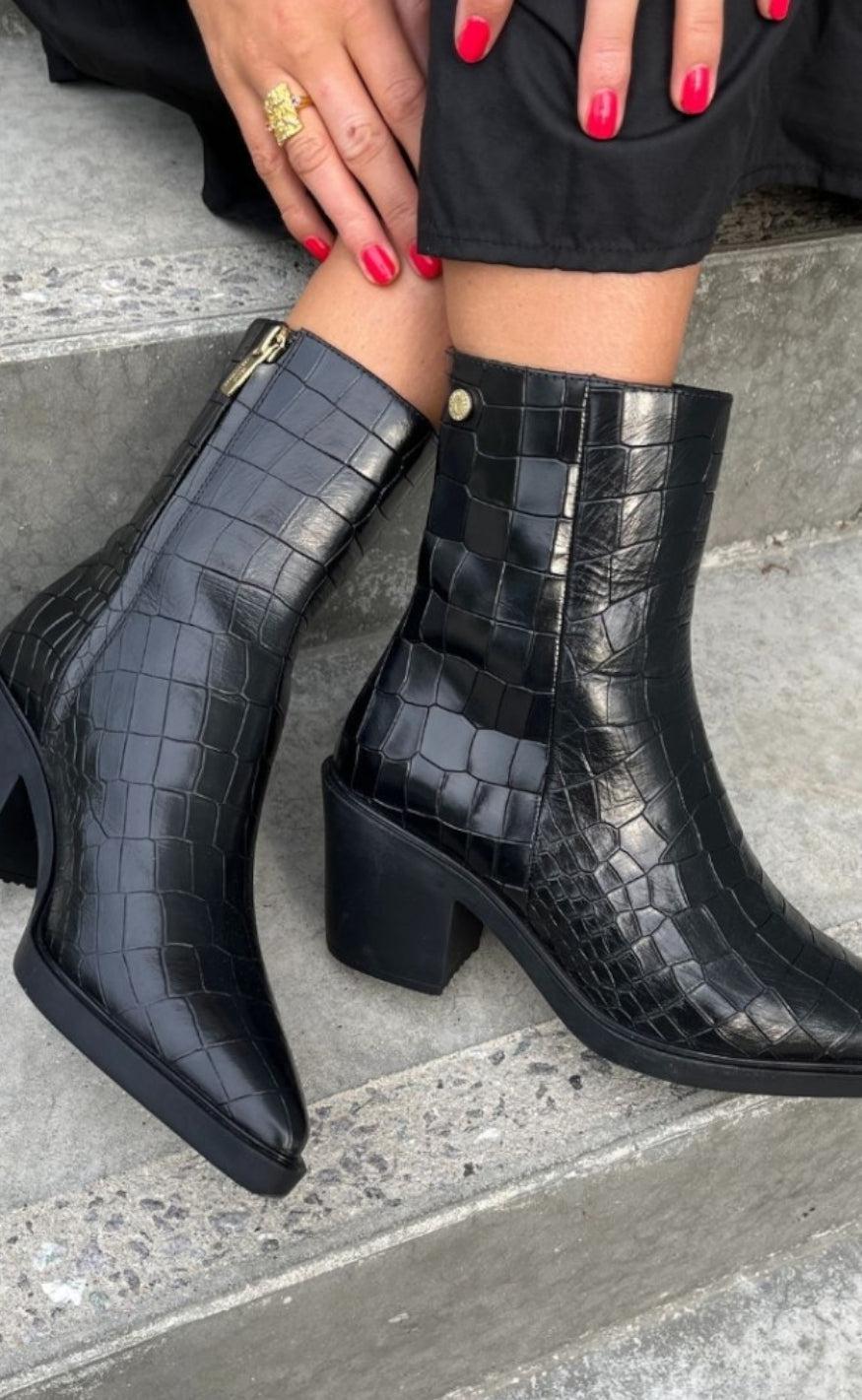 Copenhagen Shoes Støvler  Cph Original Black Croco