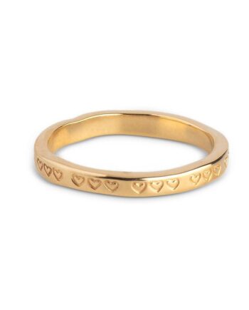 Enamel Copenhagen Ring Heart Gold