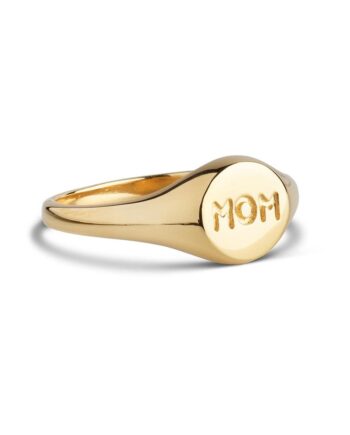 Enamel Copenhagen Ring Mom Signet Gold Colour