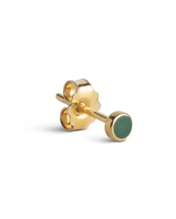 Enamel Copenhagen ørering  Dot Petrol Green