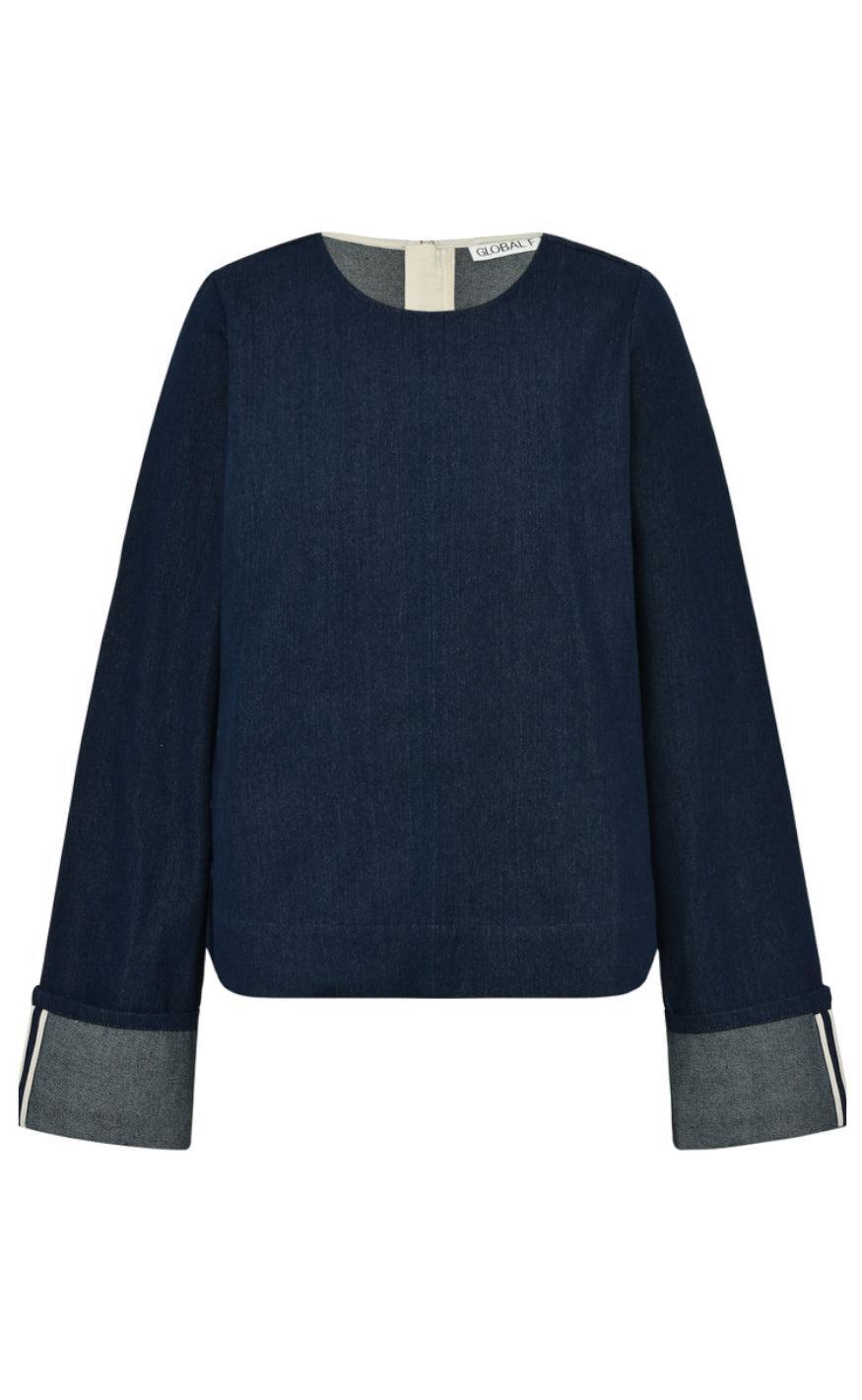 Global Funk Bluse Avella-  Dark Unwashed Denim