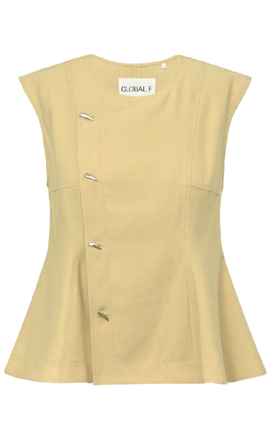 Global Funk Bluse Pammi-  Butter Yellow Melange