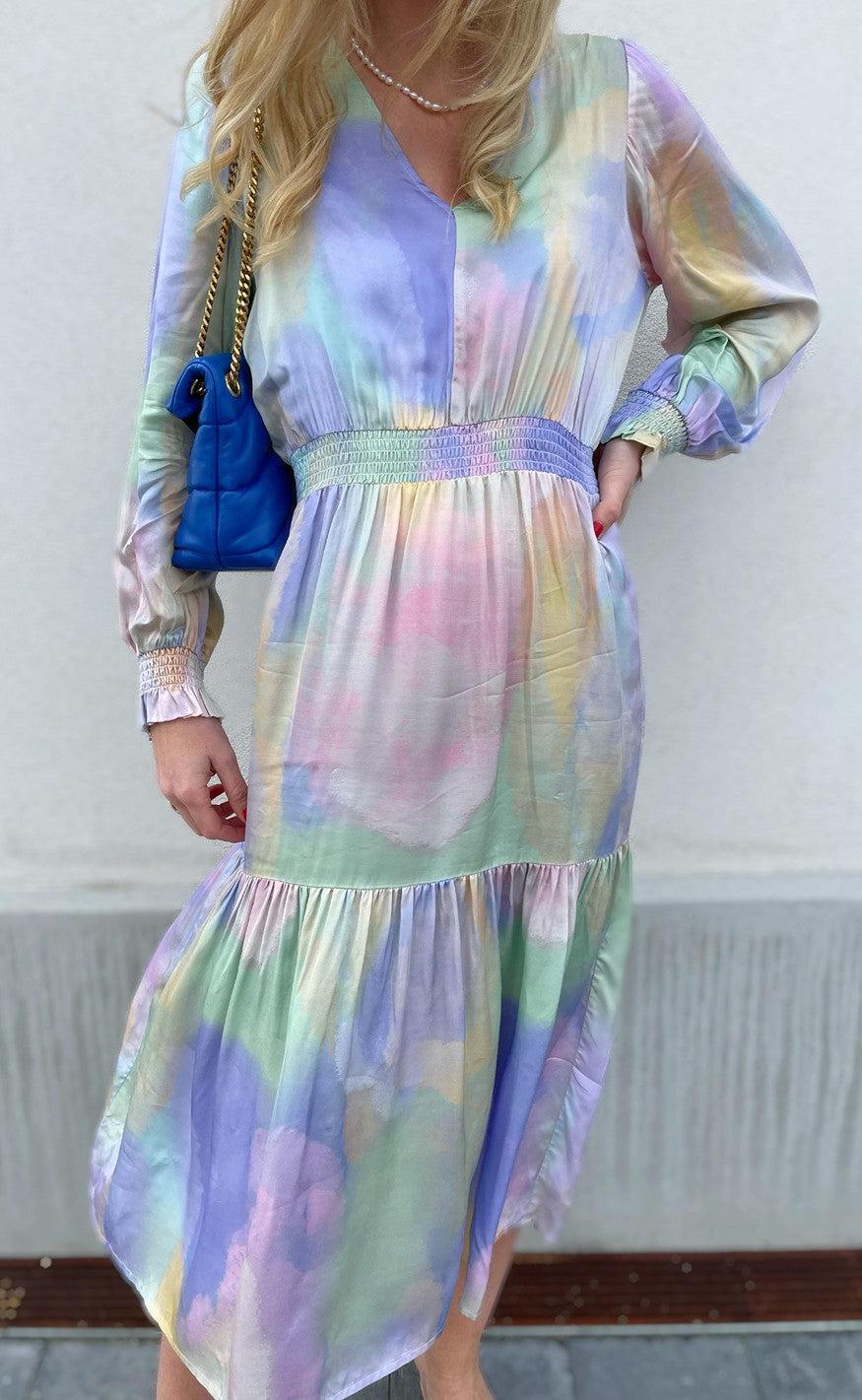 Hunkøn Kjole Luna Long Dress Fade Art Print