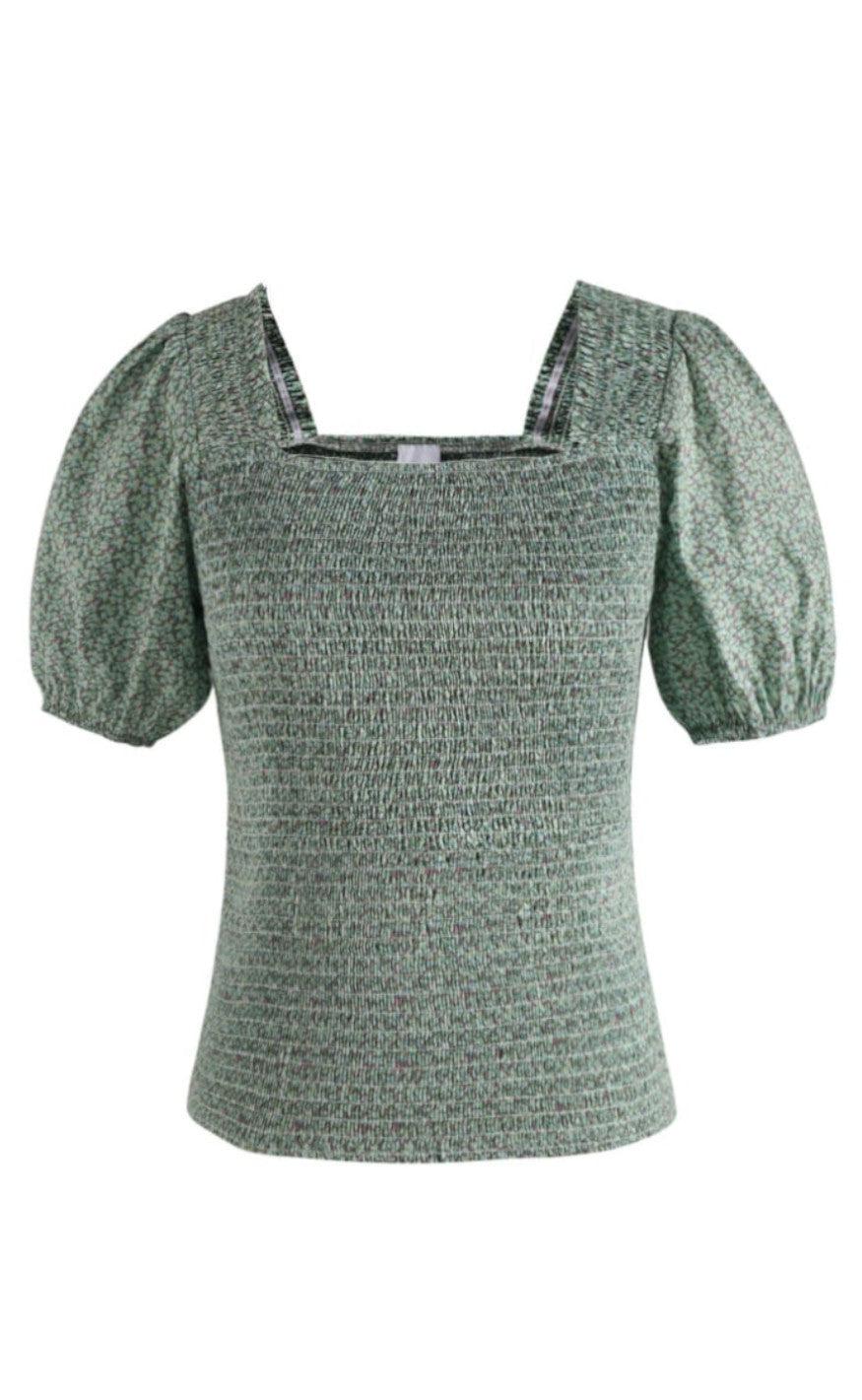 Noella Top Body Green Flower