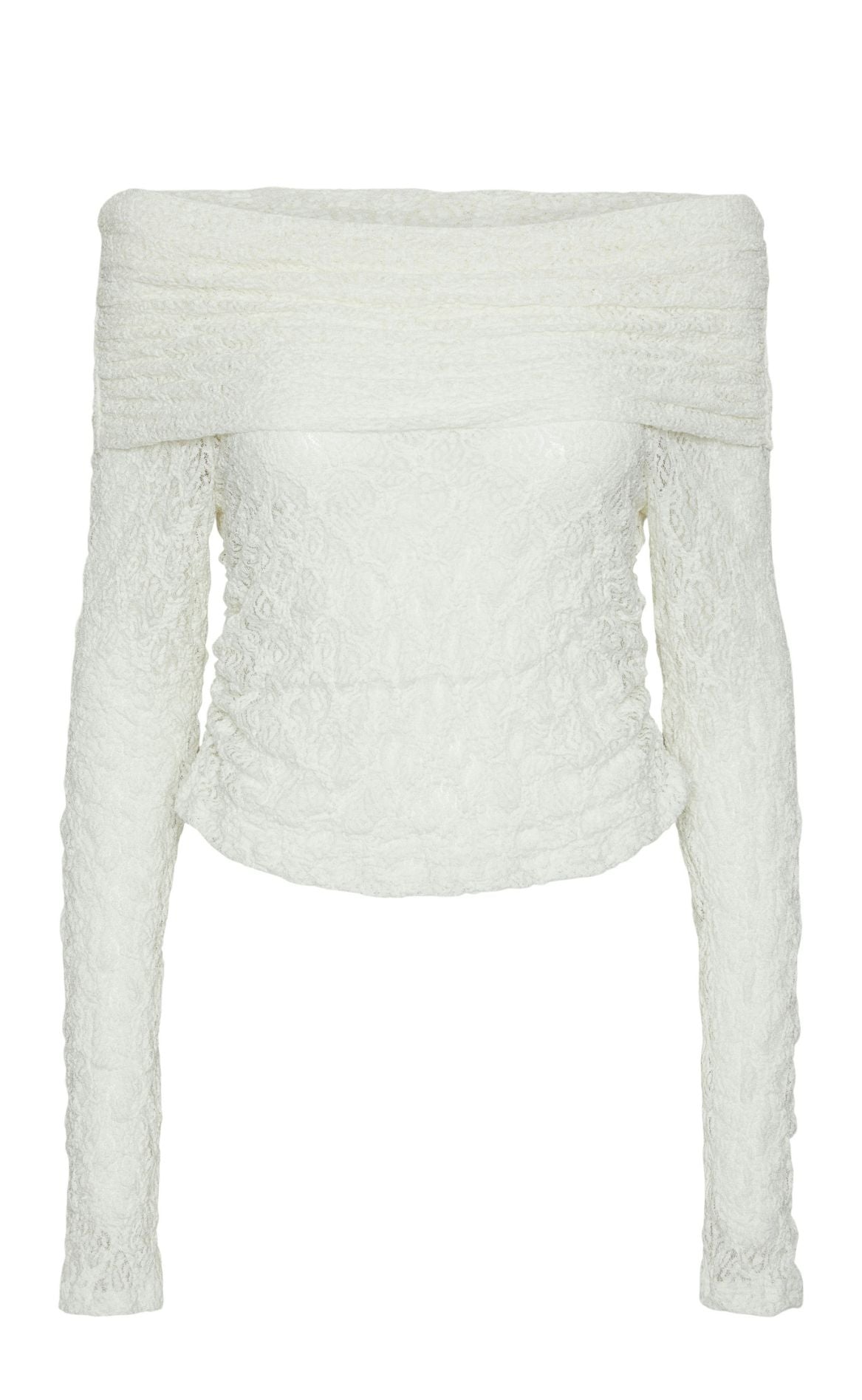 Pieces Bluse Naya Off Shoulder Lace Cloud Dancer