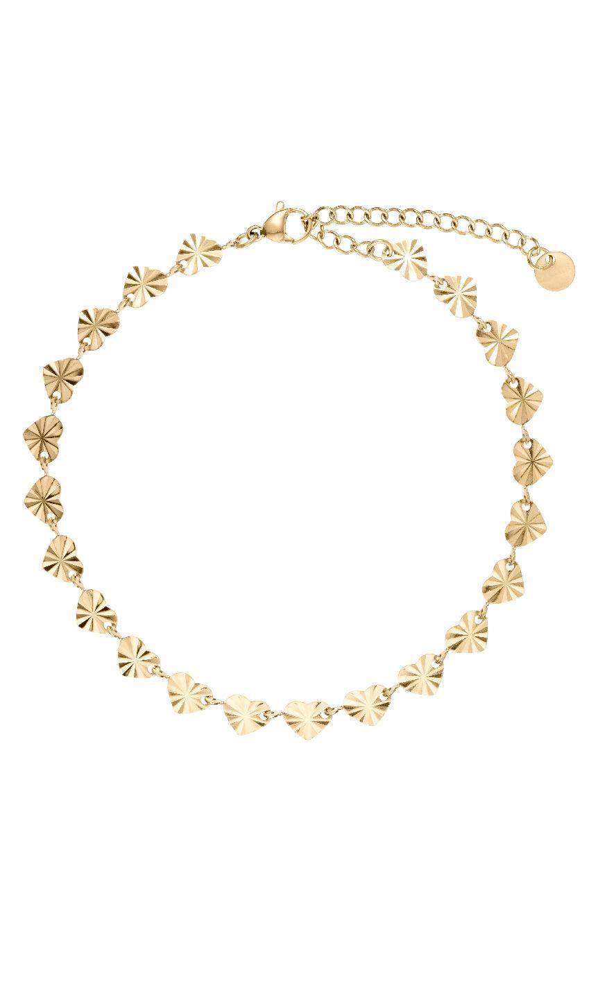 Smykkeli Copenhagen Ankelkæde Palma Gold Colour