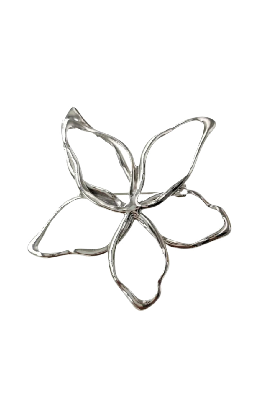 Smykkeli Copenhagen Broche Flower Silver Colour