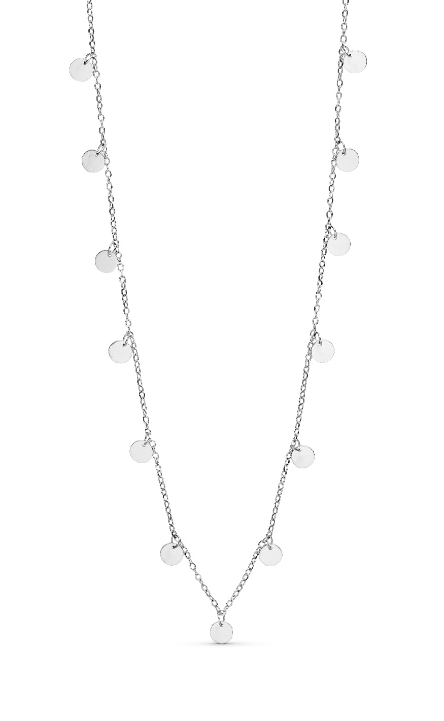 Smykkeli Copenhagen Halskæde Shiny Drop Silver Colour