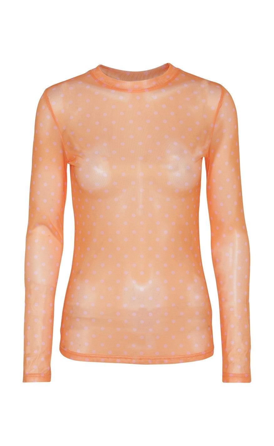 -view Bluse Silke Mesh Orange