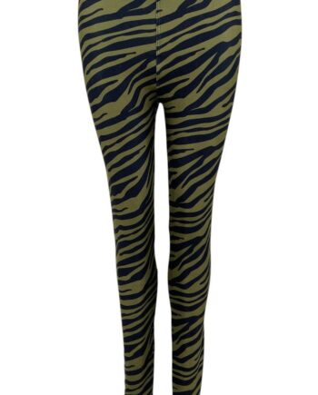 Black Colour Leggings Robyn Army Zebra