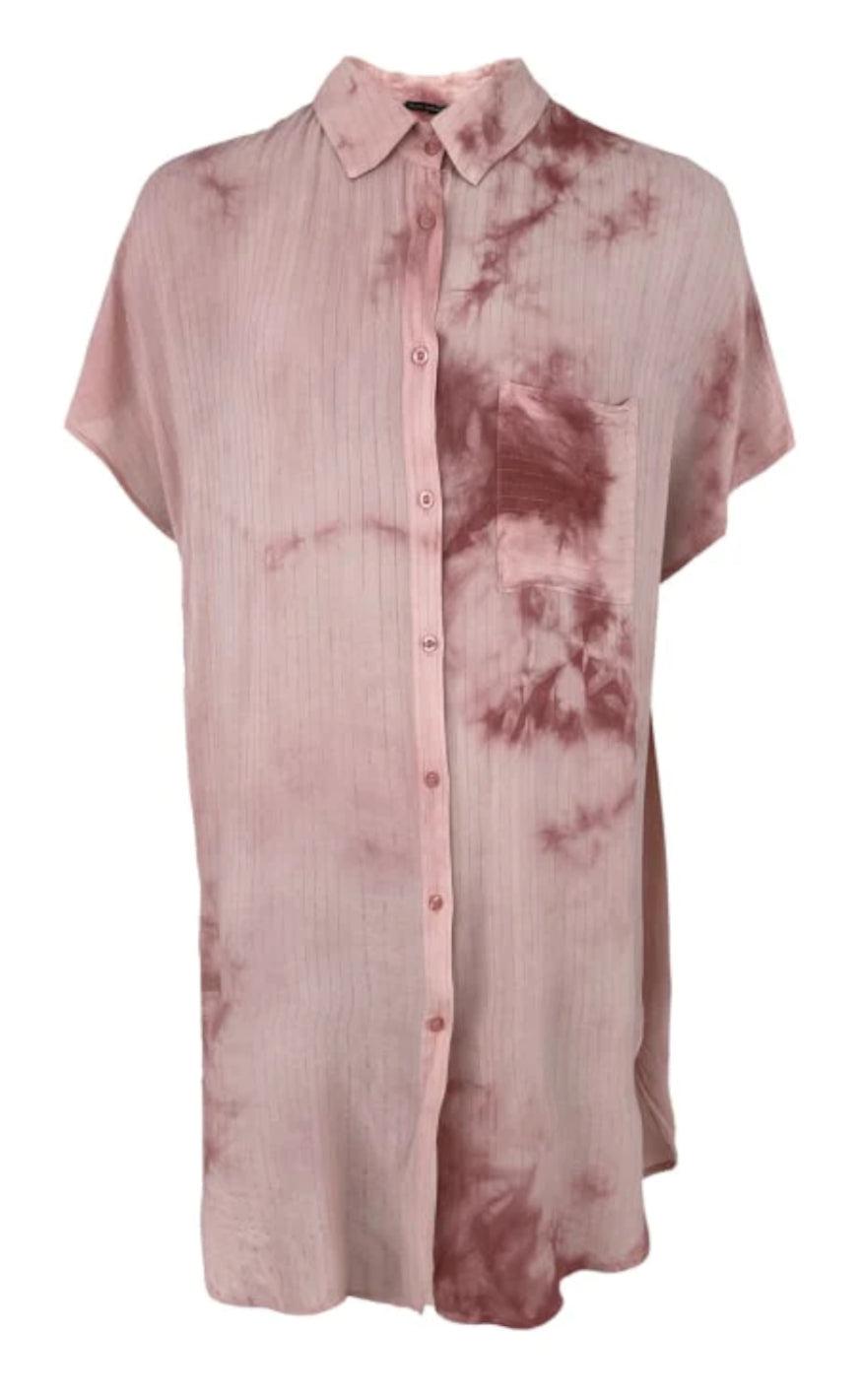 Black Colour Skjorte Aysa Batik Dust Rose