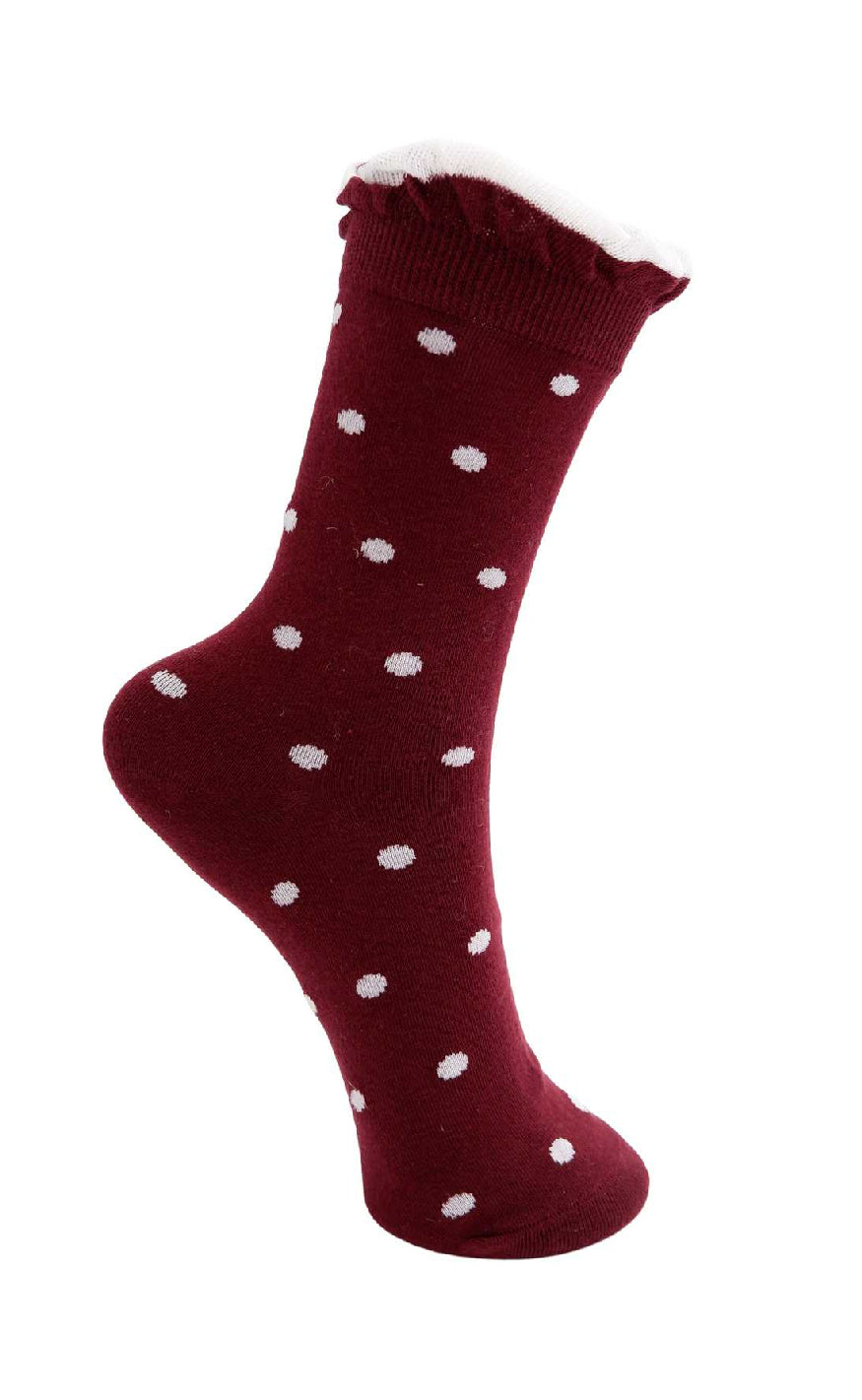 Black Colour Strømper Lumina Wine    Dots