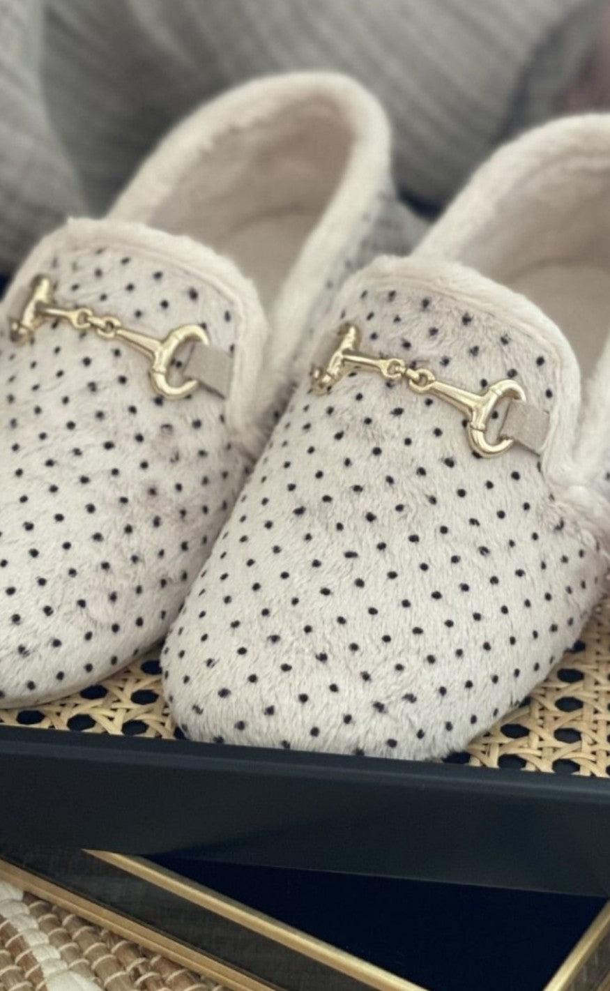 Copenhagen Shoes Hjemmesko Melania Dots Off White
