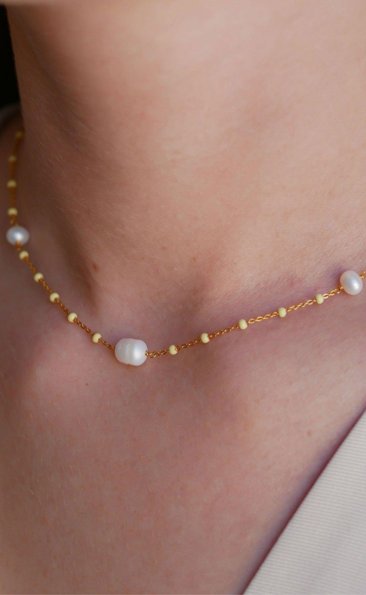 Enamel Copenhagen Halskæde Lola Perlita Lemone   Pearl