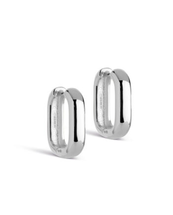 Enamel -copenhagen øreringe Hoops Square Silver Colour