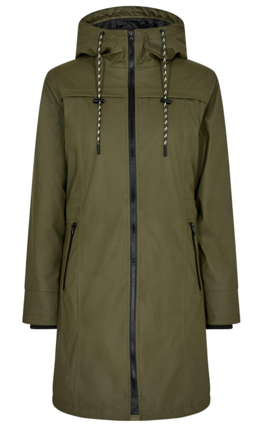 Freequent Jakke Rain Olive Night