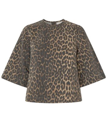 Gloabl Funk Top Ava-  Leopard Mist