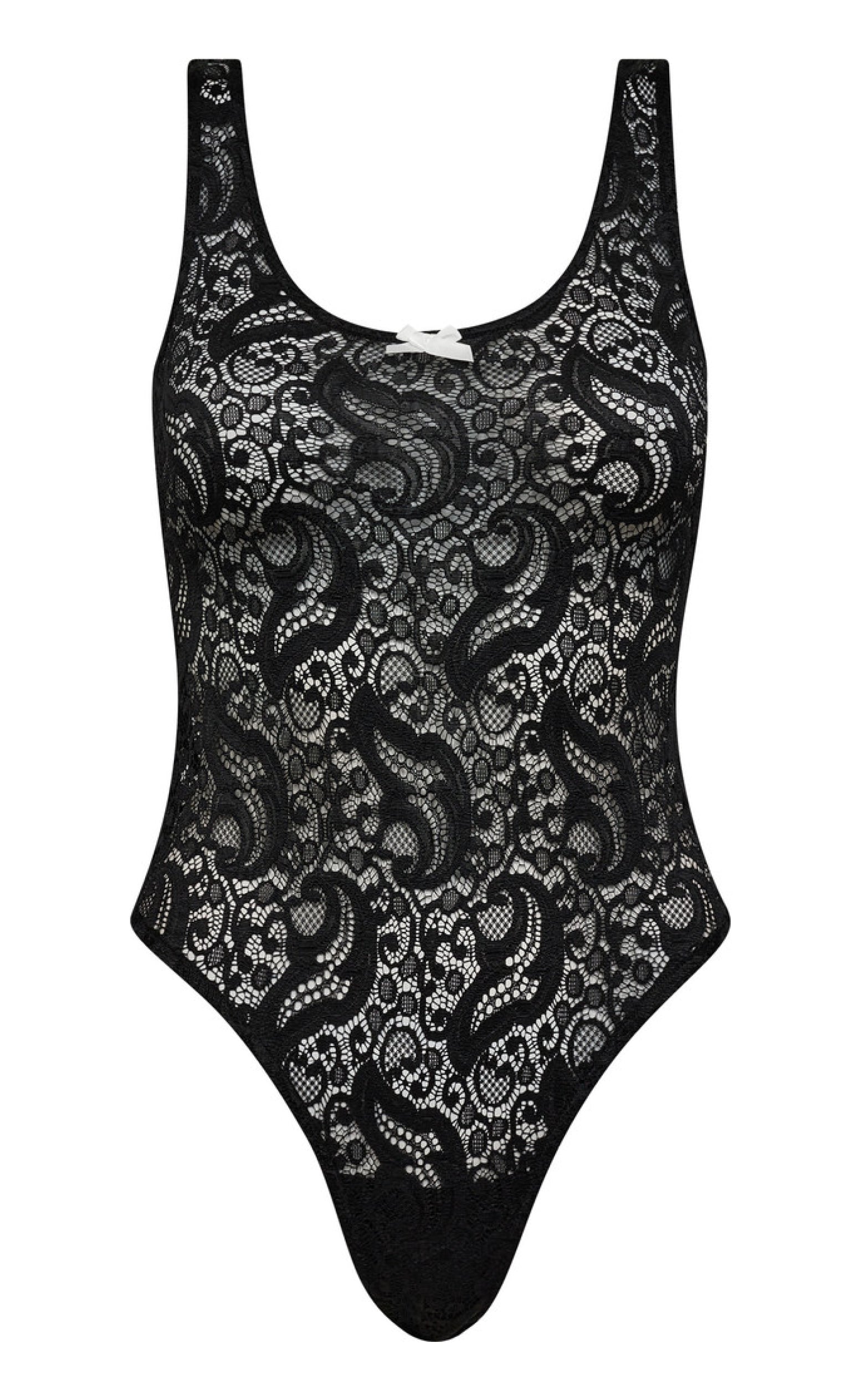 Haute   39 Amitié Bodystocking Summer Lace  Black