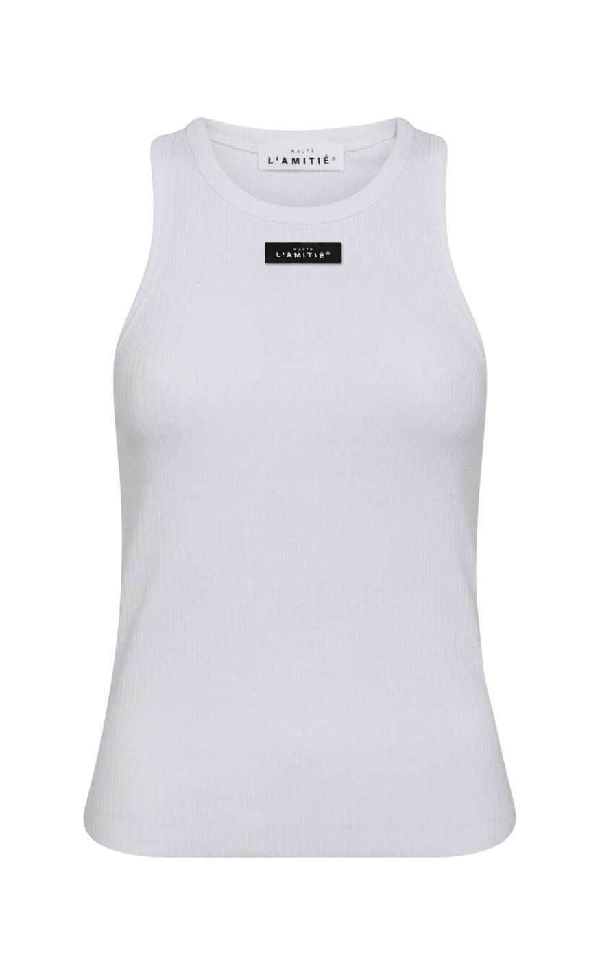 Haute   39 Amitié Tanktop Rib Badge White