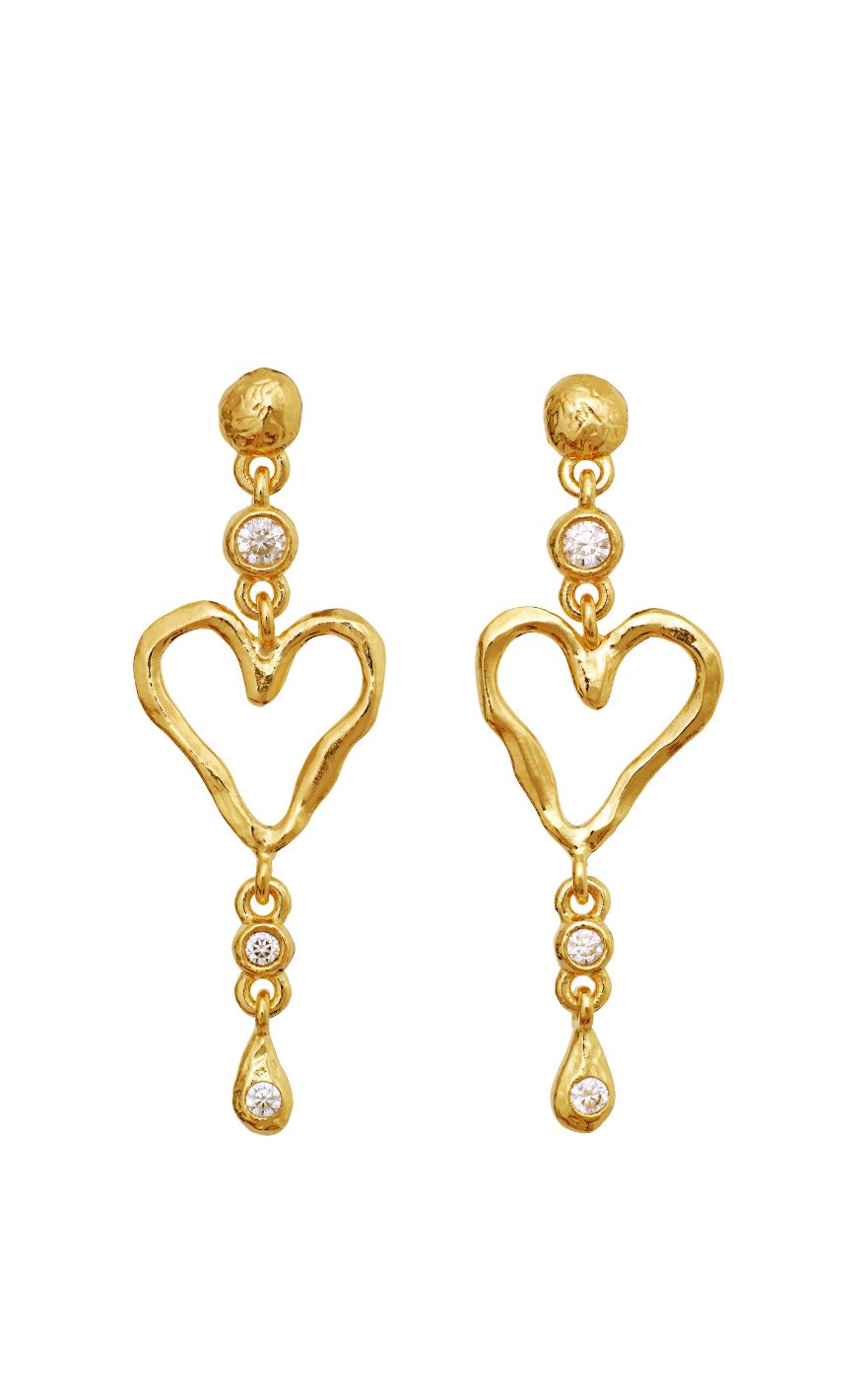 Maanesten øreringe Sabi Twinkle Gold Colour