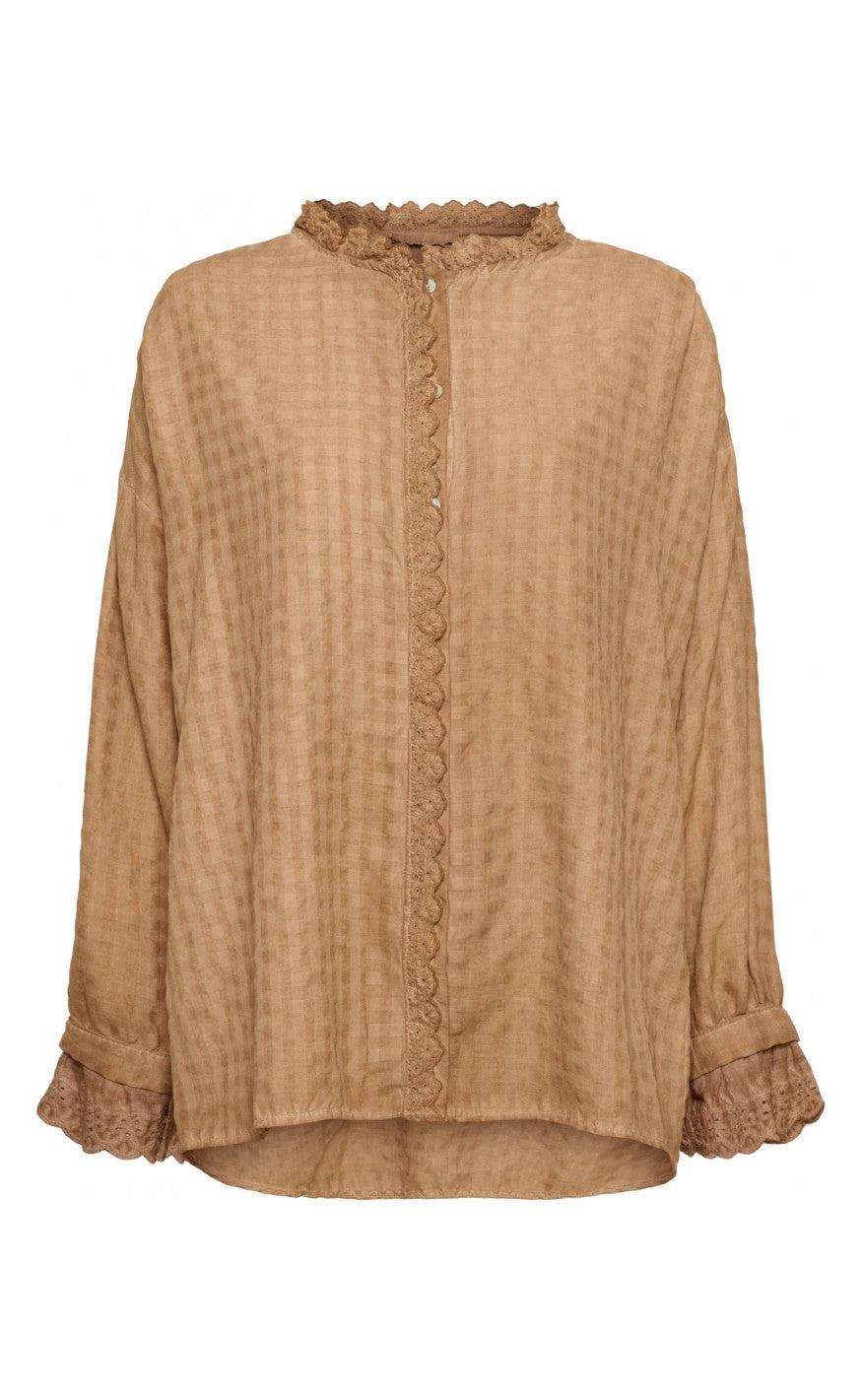 Marta Du Chateau Tunika Bluse 4878 Cuoio Washed