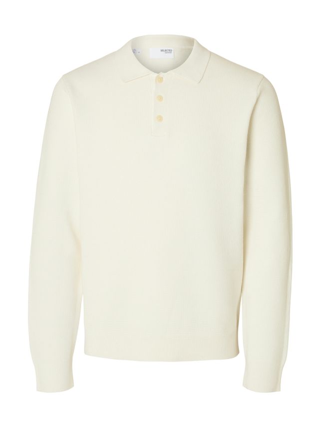 Slhdane Ls Knit Structure Polo Neck