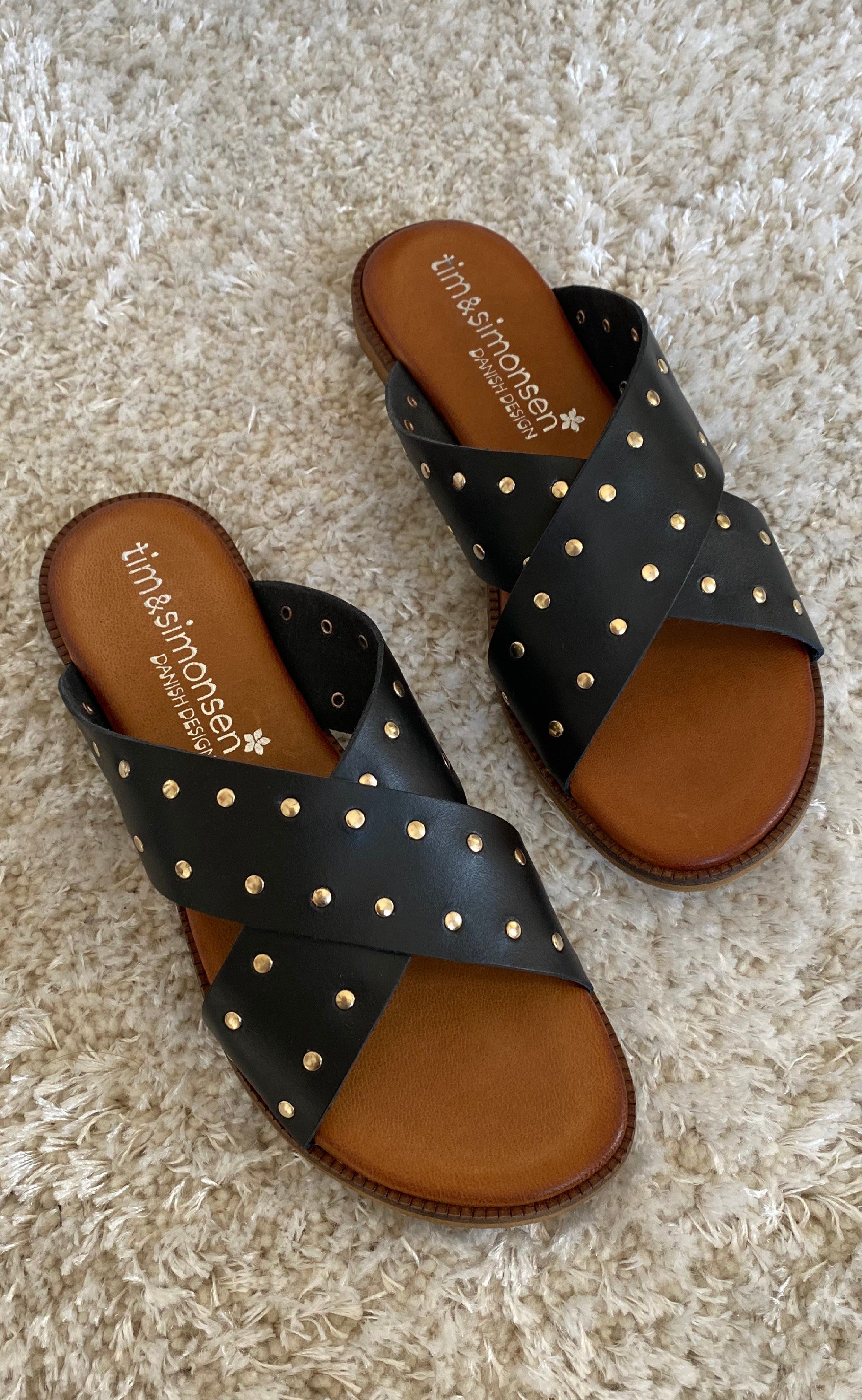 Tim   Simonsen Sandaler Tine Stud Slip In Black