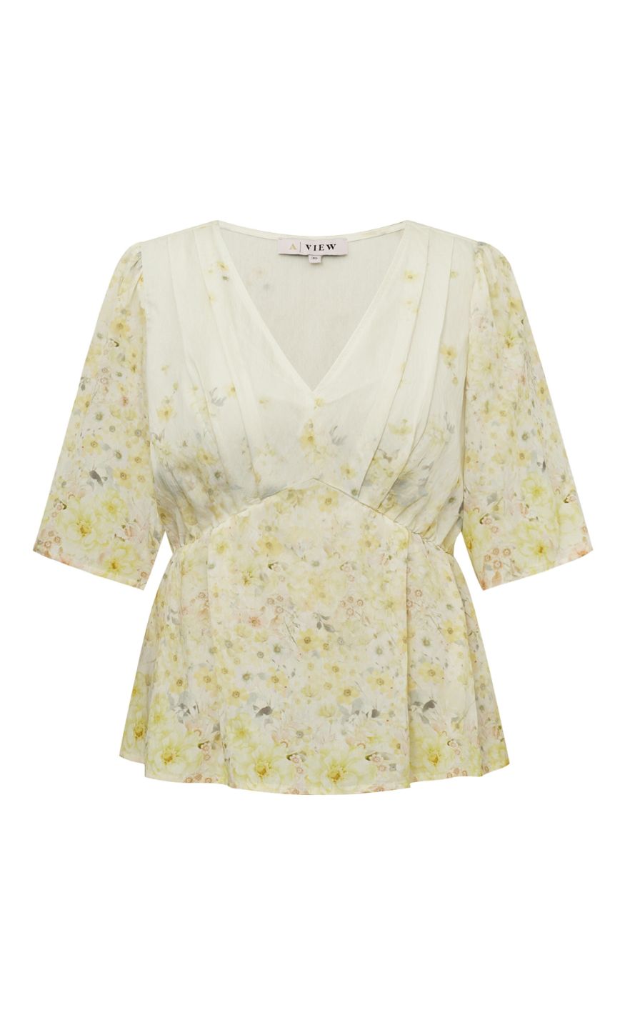 -view Bluse Aurora Pale Yellow