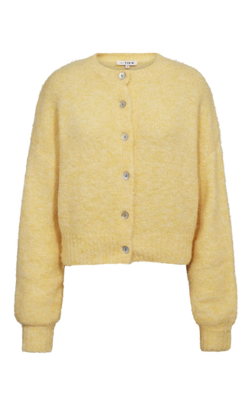 -view Cardigan Soft Pale Yellow