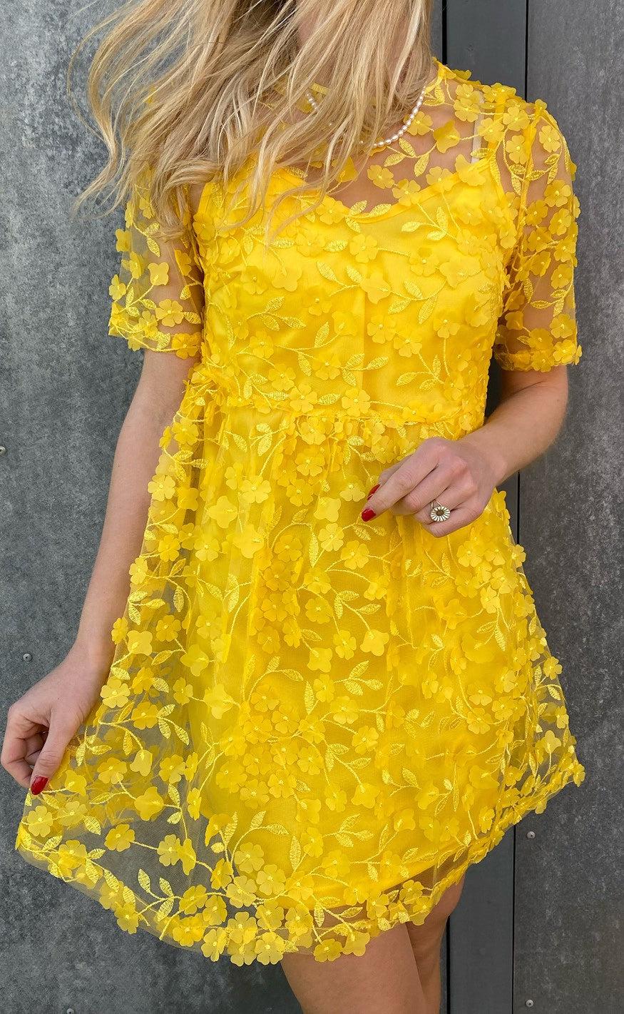 -view Dress Sibani Yellow