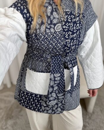 -view Jakke Katie Patch 687 Navy White