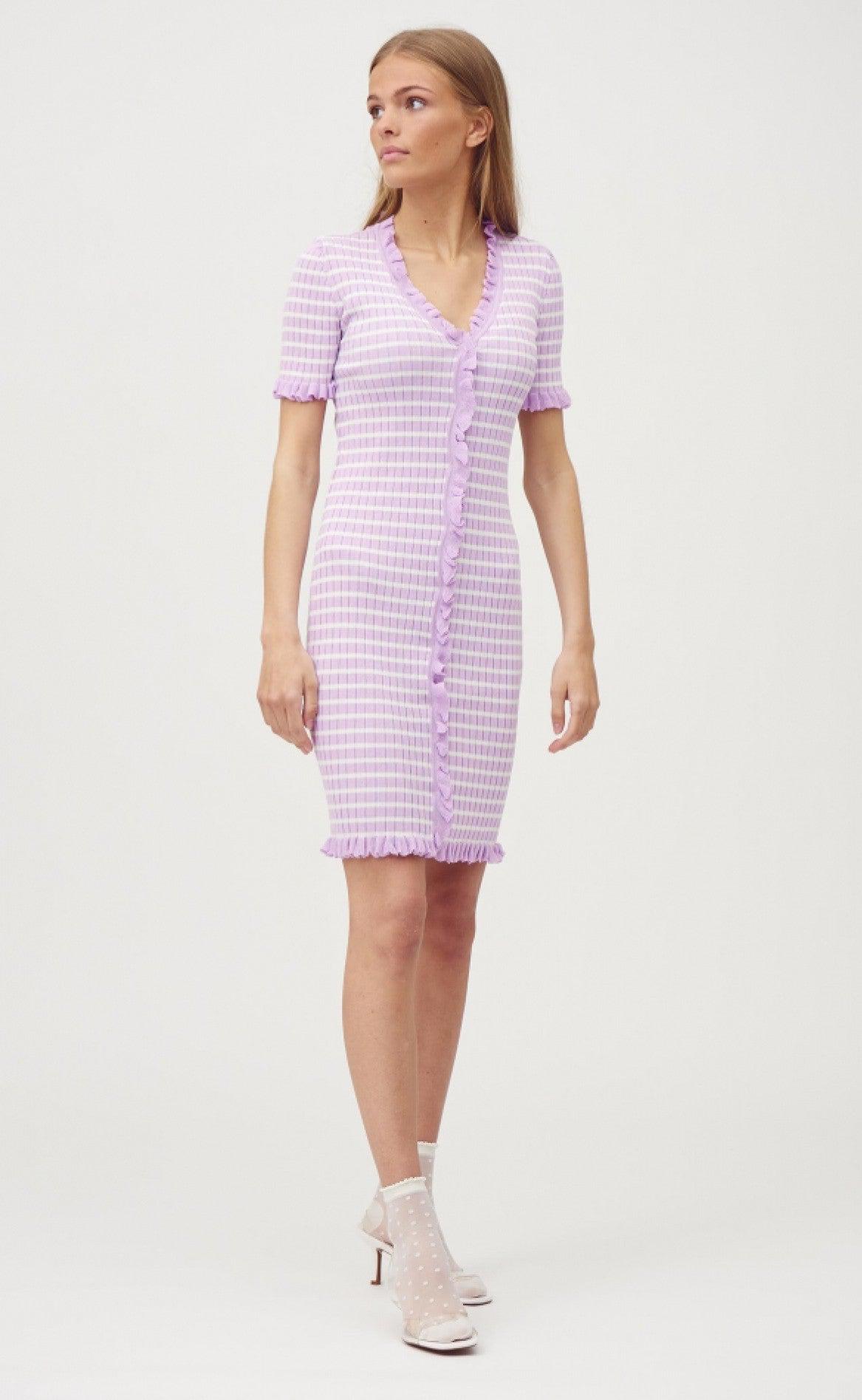 -view Kjole Sabia Lavender Off White