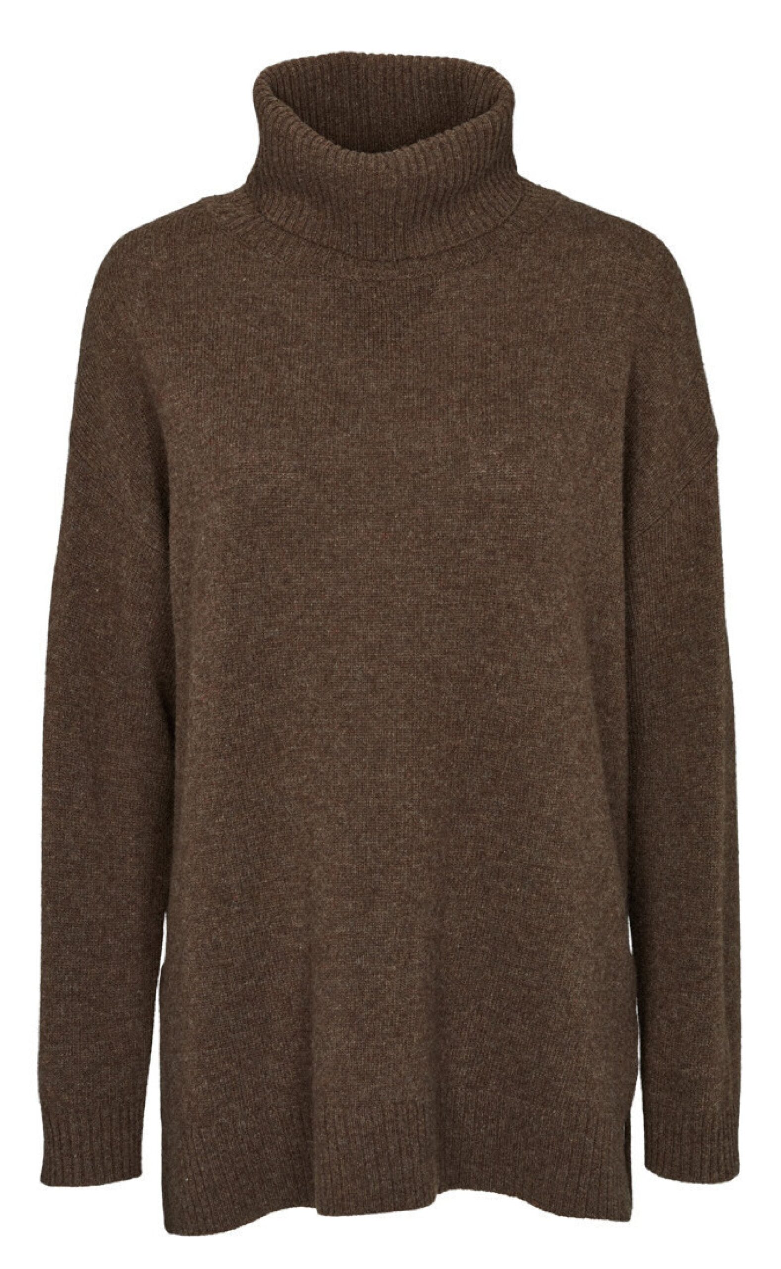 Basic Apparel Strik Line -neck Brown Mel