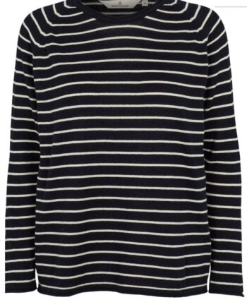 Basic Apparel Sweater Soya Stripe Whisper Navy  White