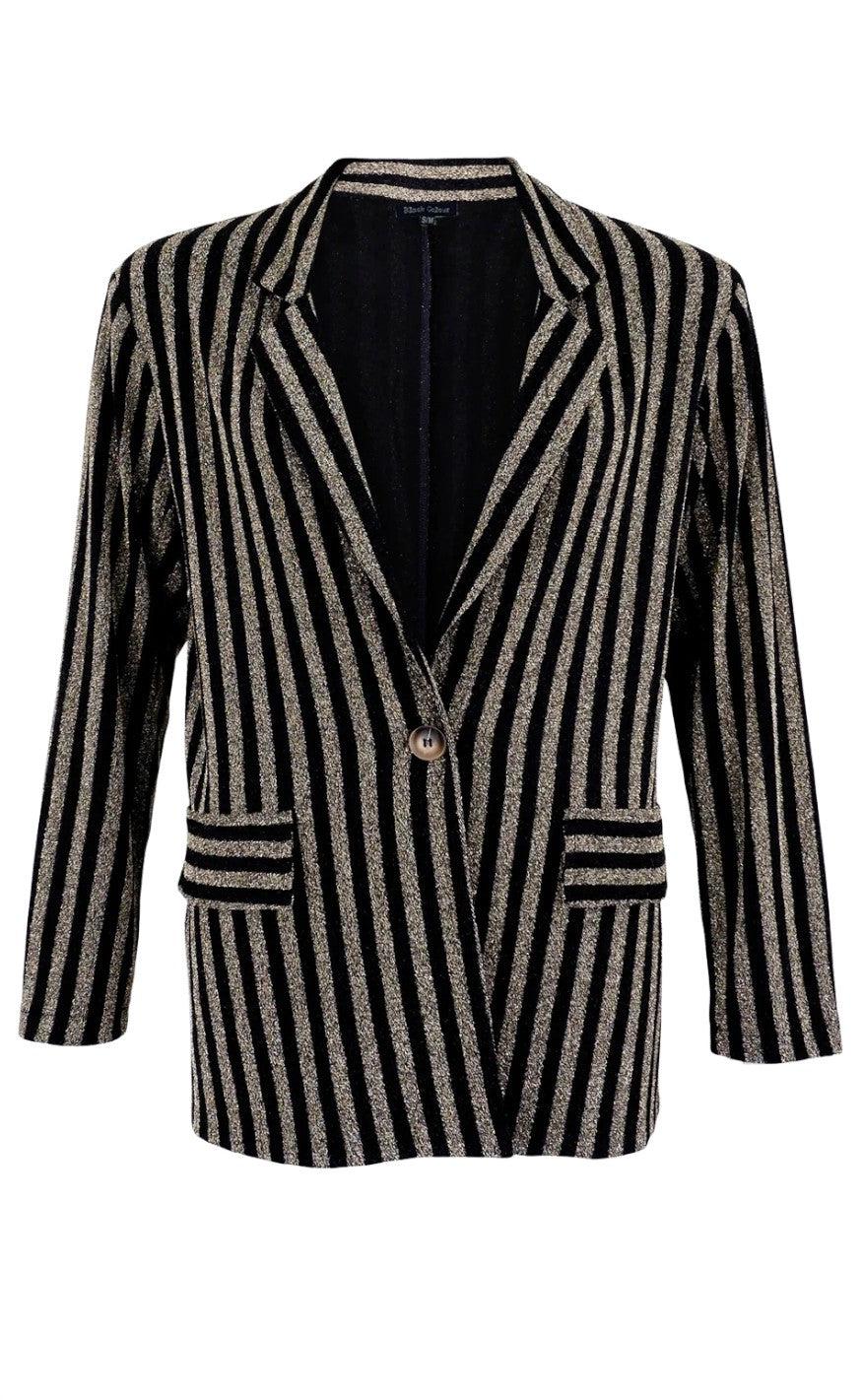 Black Colour Blazer Muse Gold Black