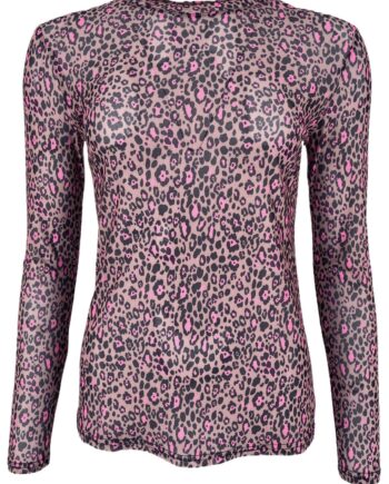 Black Colour Bluse Annie Mesh Coffee Leo