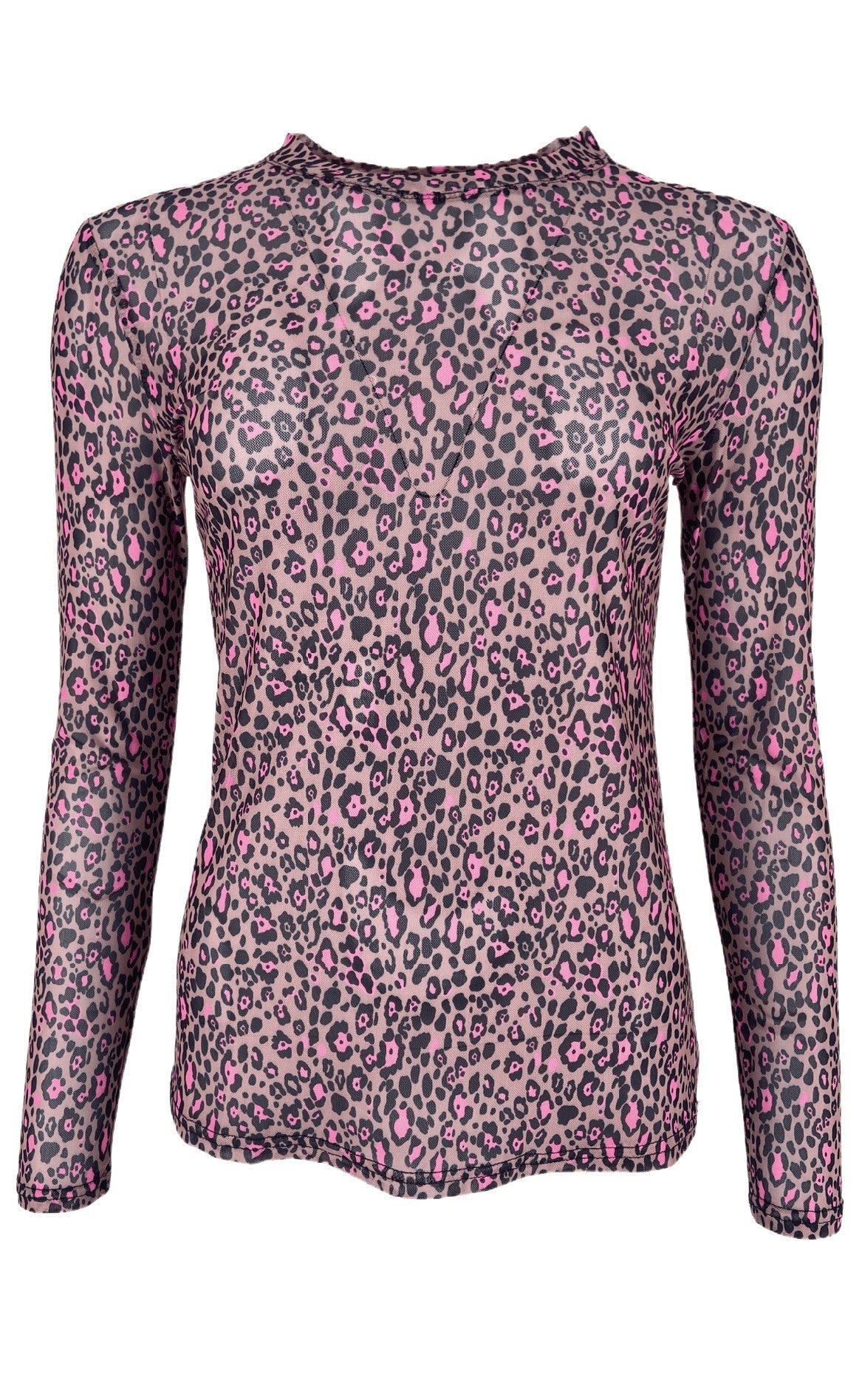 Black Colour Bluse Annie Mesh Coffee Leo
