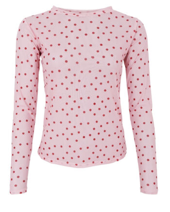 Black Colour Bluse Annie Mesh Rose Dot