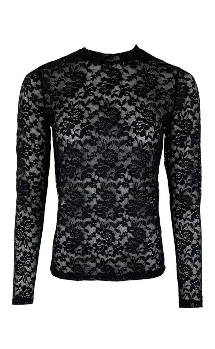 Black Colour Bluse Eloise Lace Black