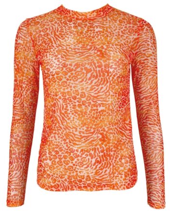 Black Colour Bluse Florence Mesh Apricot
