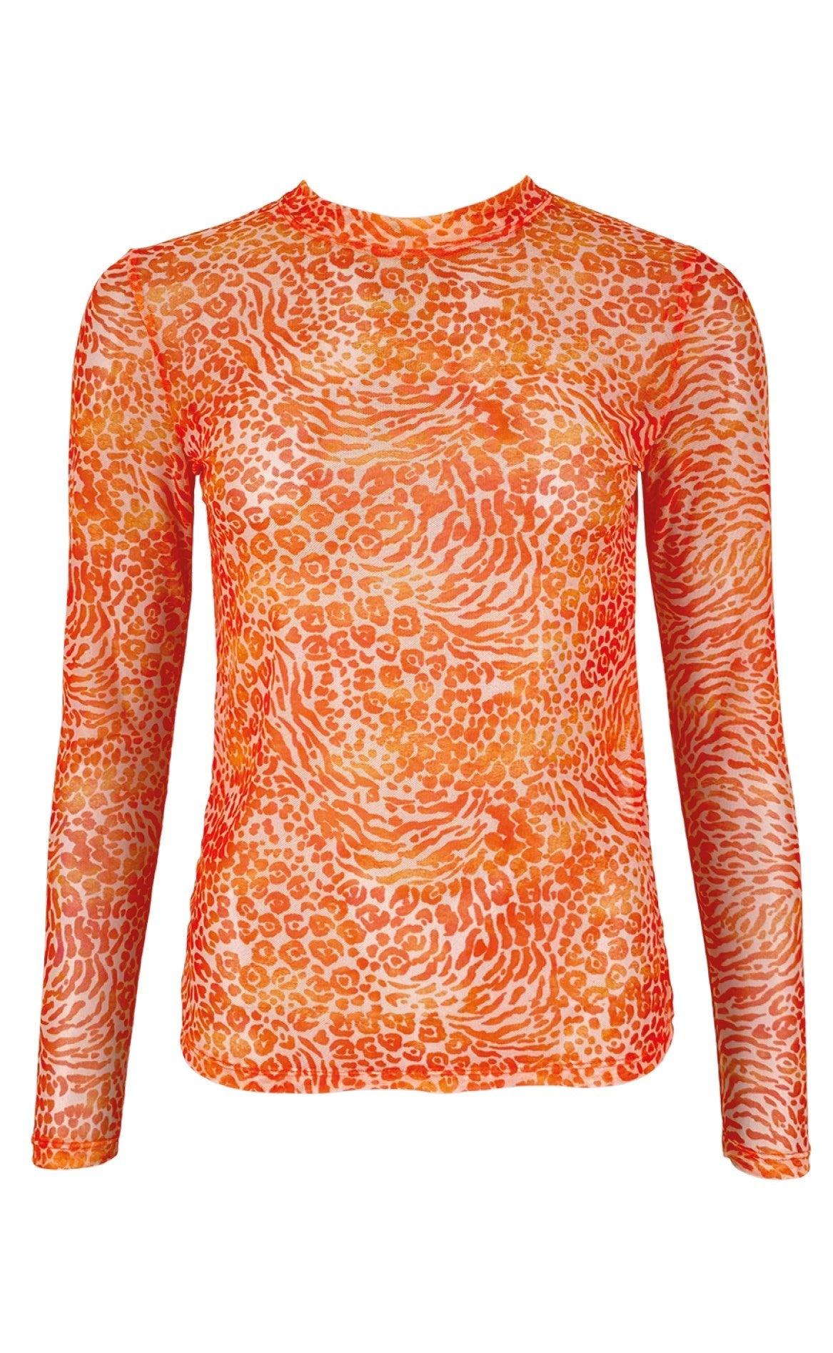 Black Colour Bluse Florence Mesh Apricot