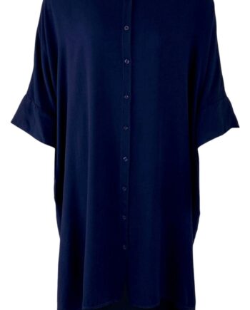 Black Colour Bluse  Isolde Oversized Navy