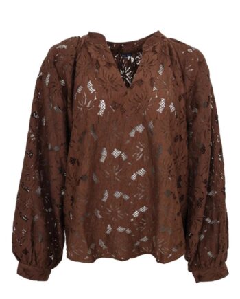Black Colour Bluse Nelly Flower Coffee