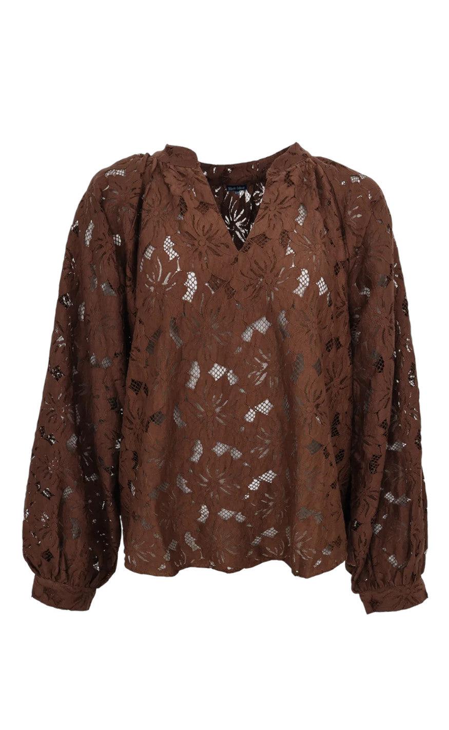 Black Colour Bluse Nelly Flower Coffee