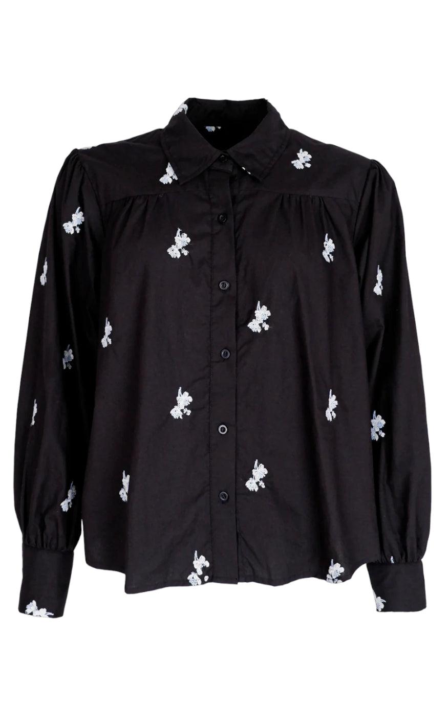Black Colour Bluse Shia Boho Black
