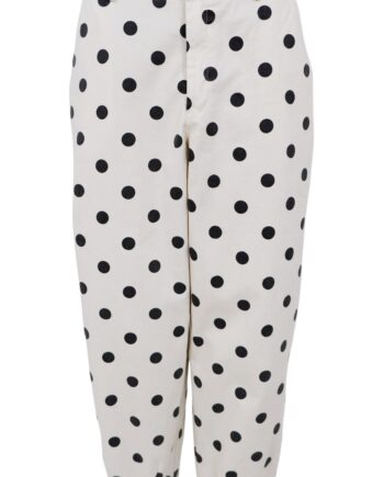 Black Colour Bukser Ellie Barrel White Dot